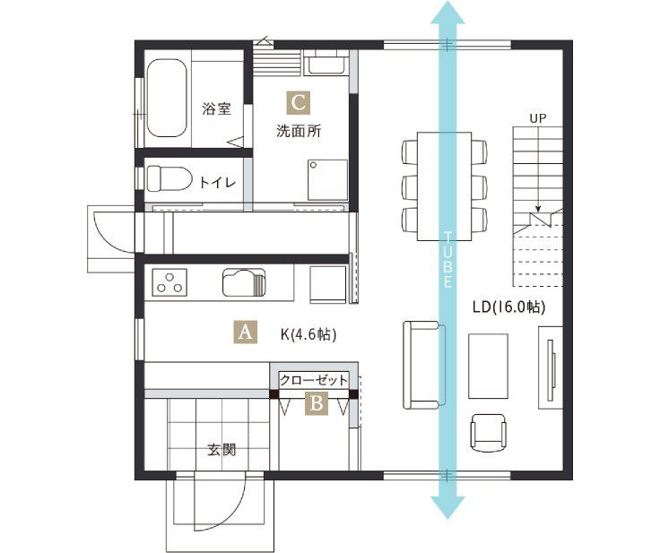 1F 間取り