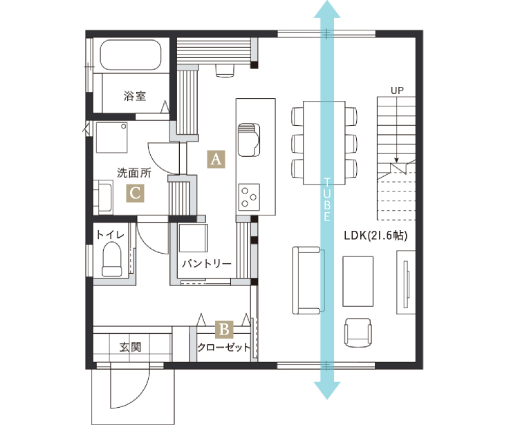 1F 間取り