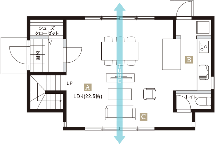 1F 間取り