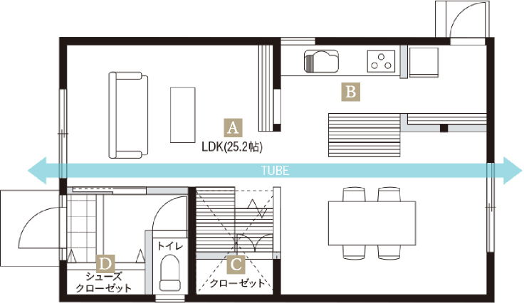 1F 間取り